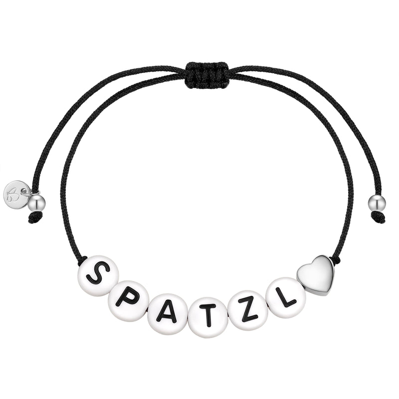 Armband Sterling Silber Textil (schwarz)