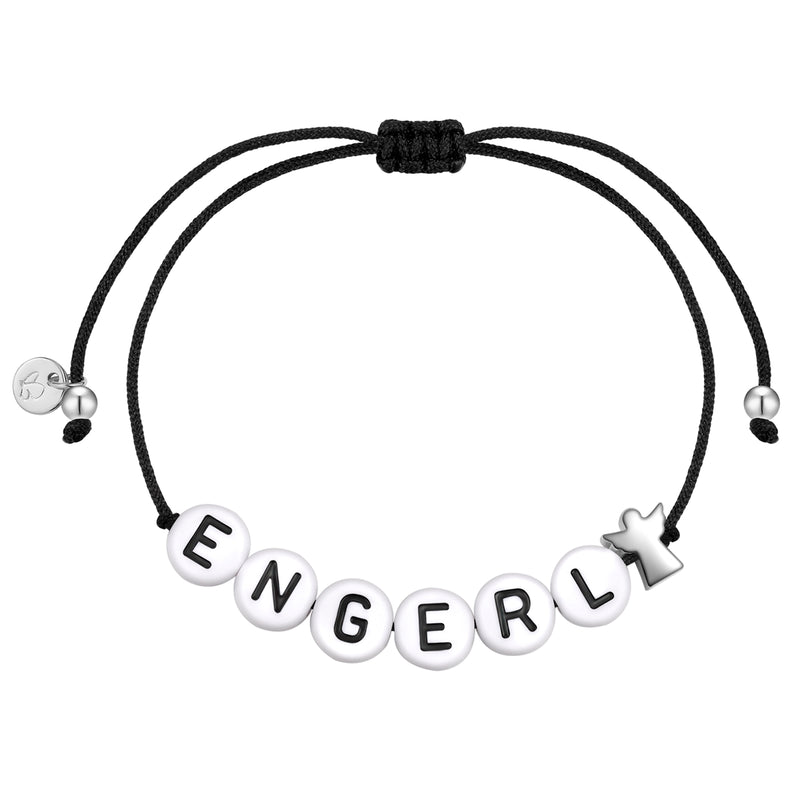 Armband Sterling Silber Textil (schwarz)