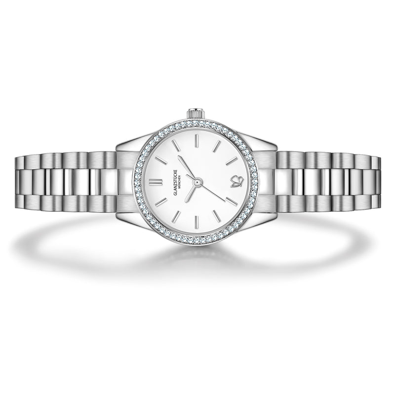 Damen Quarzuhr silber Edelstahl silber