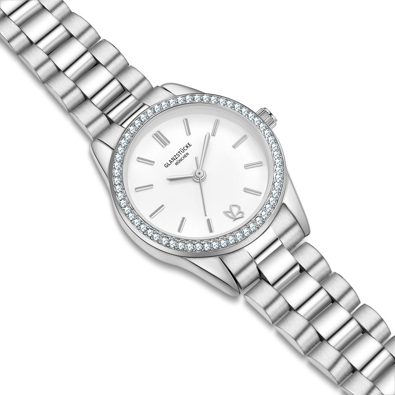 Damen Quarzuhr silber Edelstahl silber