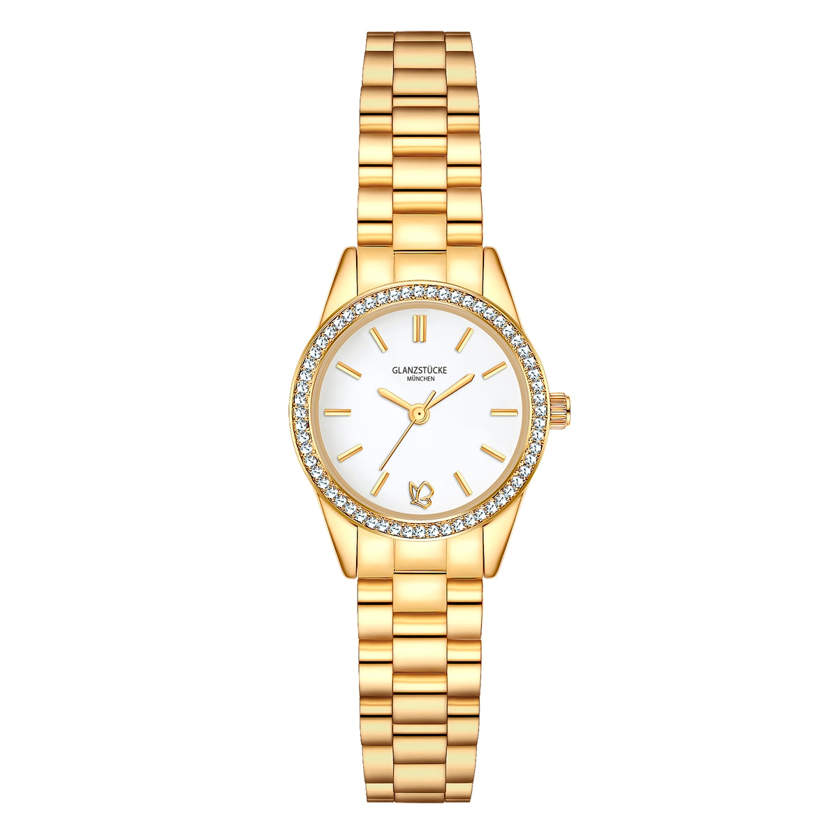 Damen Quarzuhr gelbgold Edelstahl gelbgold
