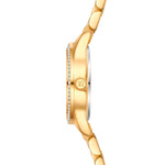 Damen Quarzuhr gelbgold Edelstahl gelbgold