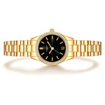 Damen Quarzuhr gelbgold Edelstahl gelbgold