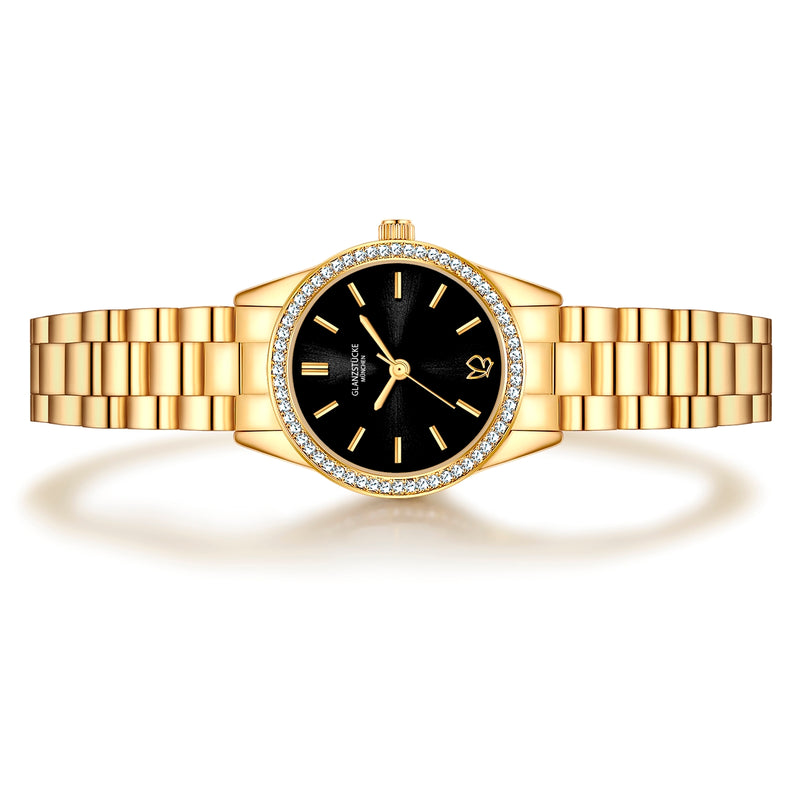 Damen Quarzuhr gelbgold Edelstahl gelbgold