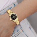 Damen Quarzuhr gelbgold Edelstahl gelbgold