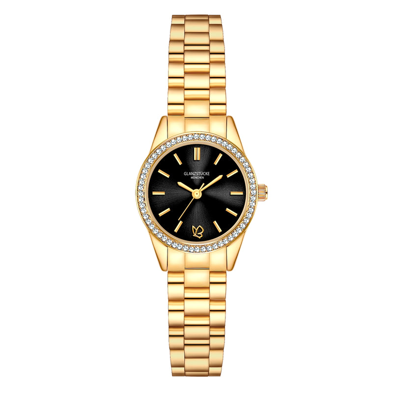 Damen Quarzuhr gelbgold Edelstahl gelbgold