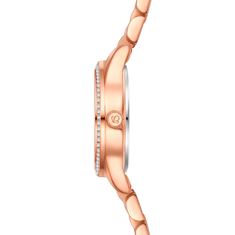 Damen Quarzuhr roségold Edelstahl roségold