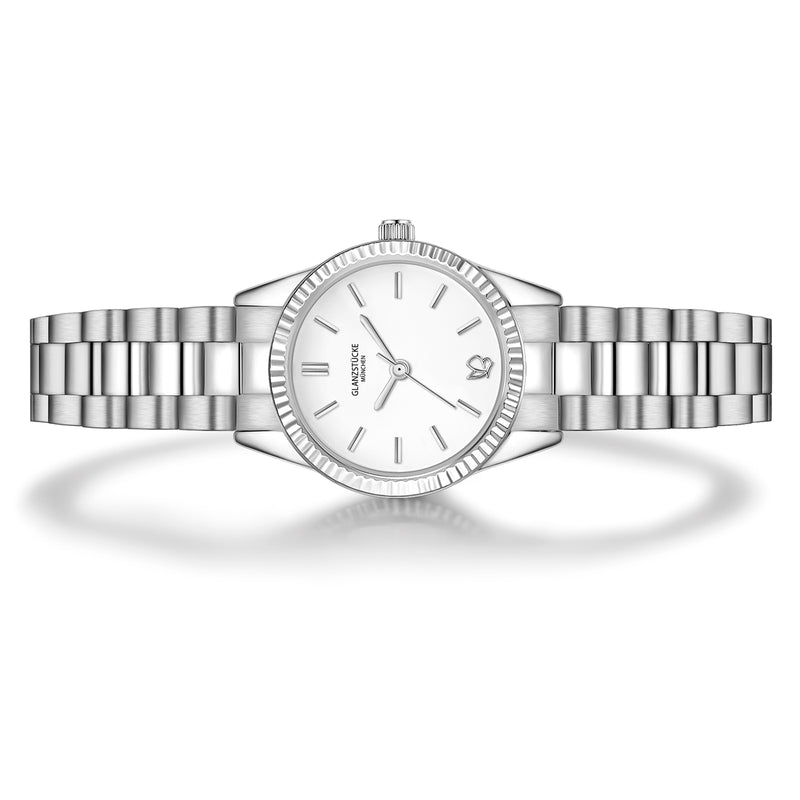 Damen Quarzuhr silber Edelstahl silber