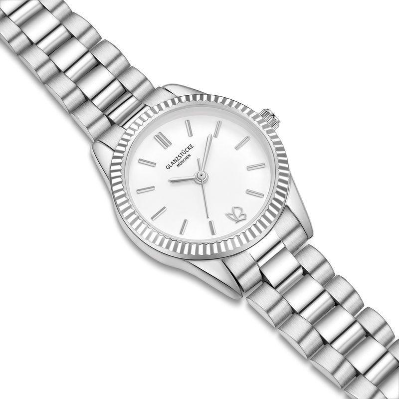 Damen Quarzuhr silber Edelstahl silber