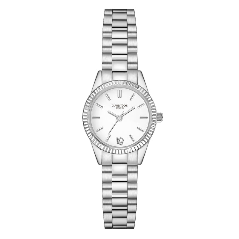 Damen Quarzuhr silber Edelstahl silber