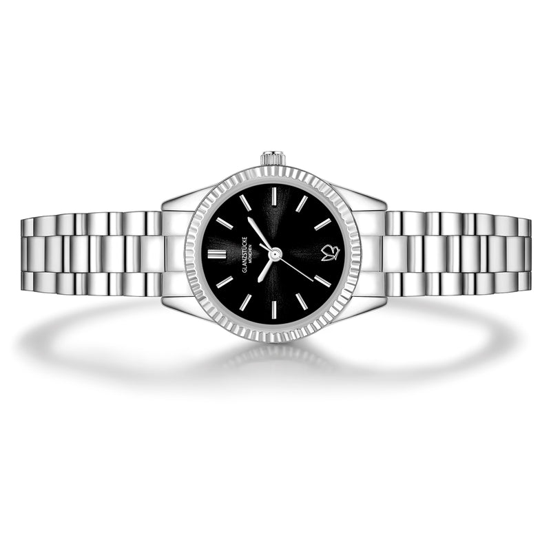 Damen Quarzuhr silber Edelstahl silber