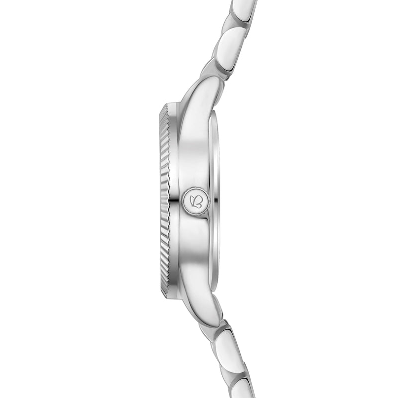 Damen Quarzuhr silber Edelstahl silber