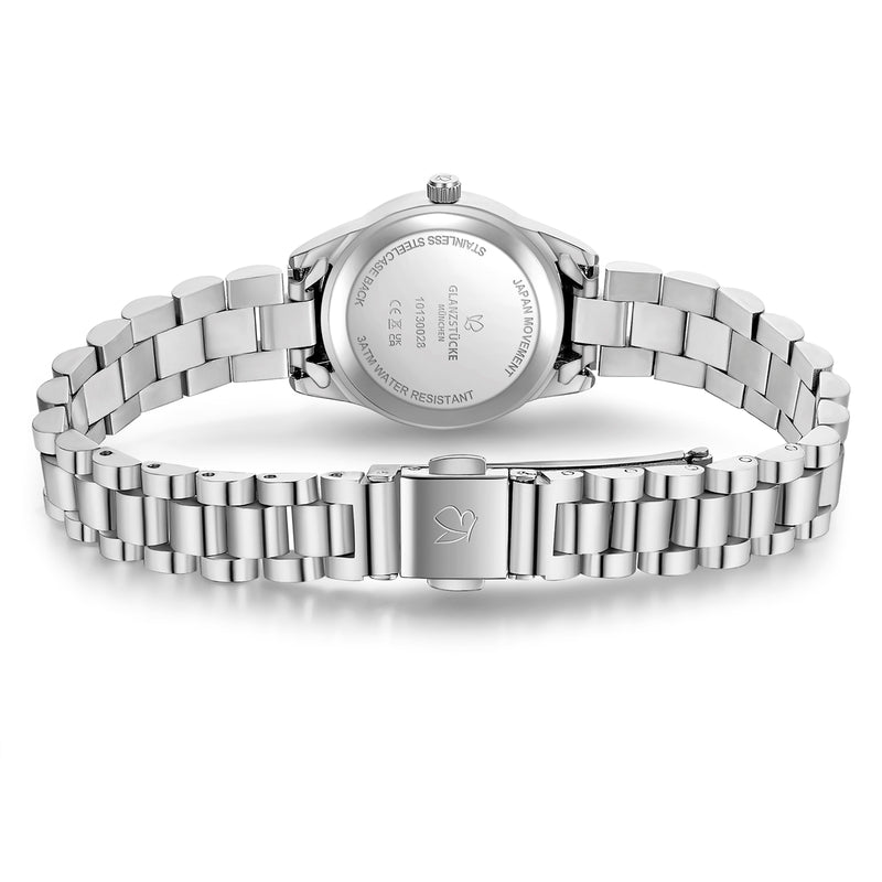 Damen Quarzuhr silber Edelstahl silber