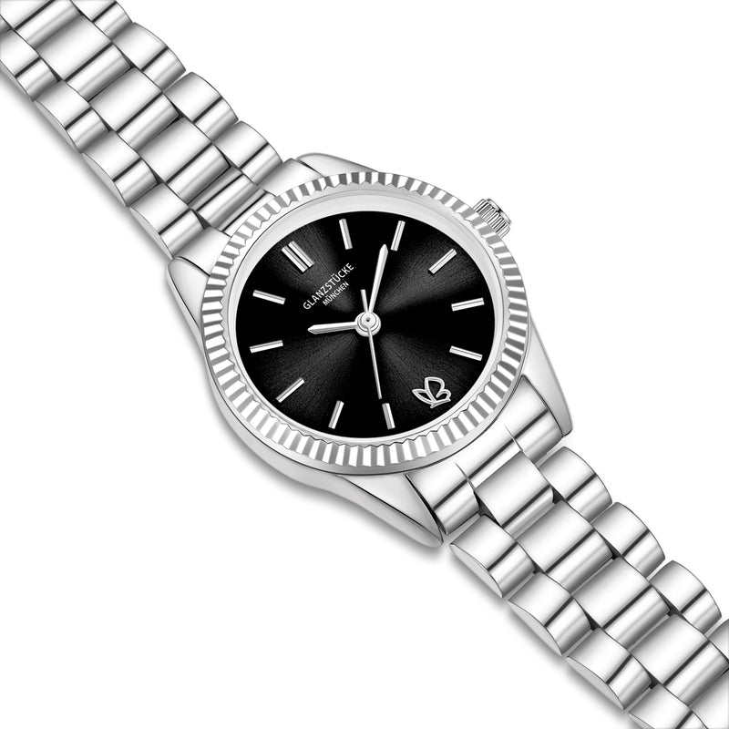 Damen Quarzuhr silber Edelstahl silber