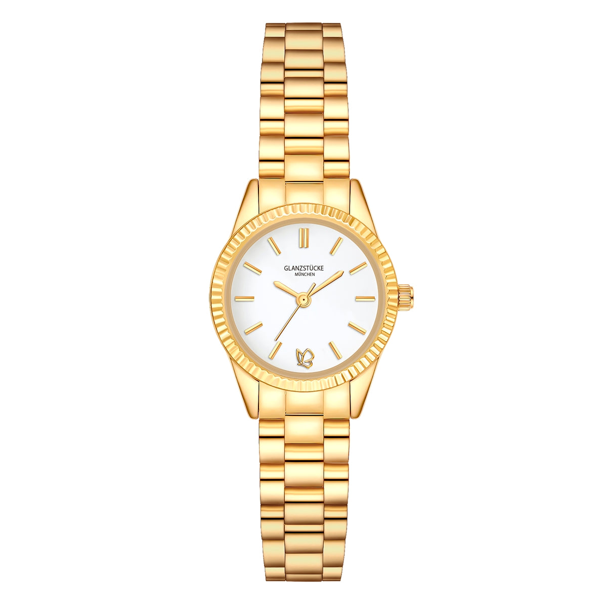 Damen Quarzuhr gelbgold Edelstahl gelbgold