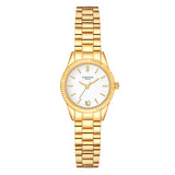 Damen Quarzuhr gelbgold Edelstahl gelbgold