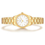 Damen Quarzuhr gelbgold Edelstahl gelbgold