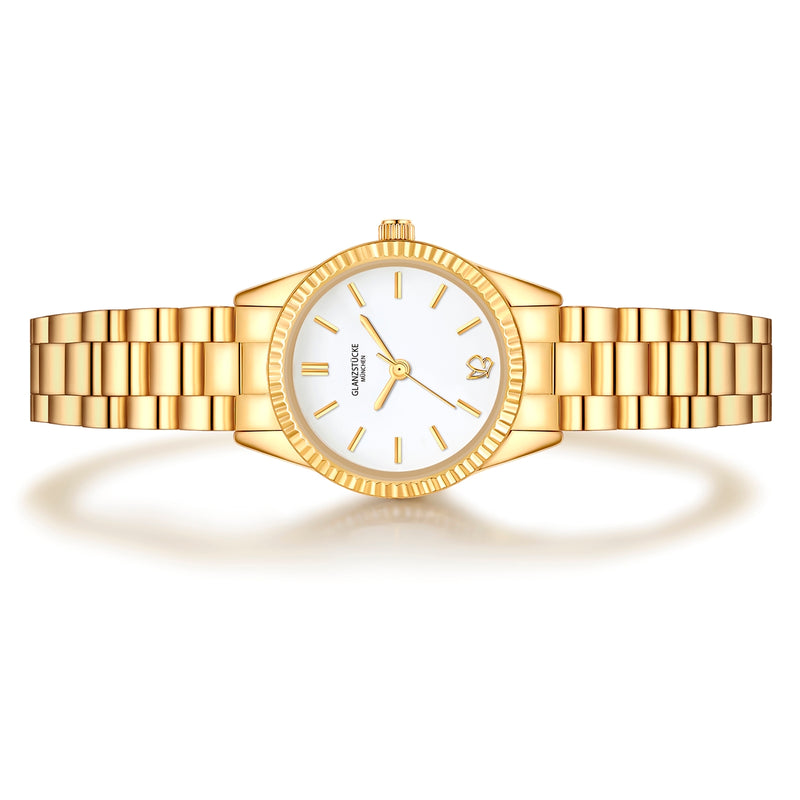 Damen Quarzuhr gelbgold Edelstahl gelbgold