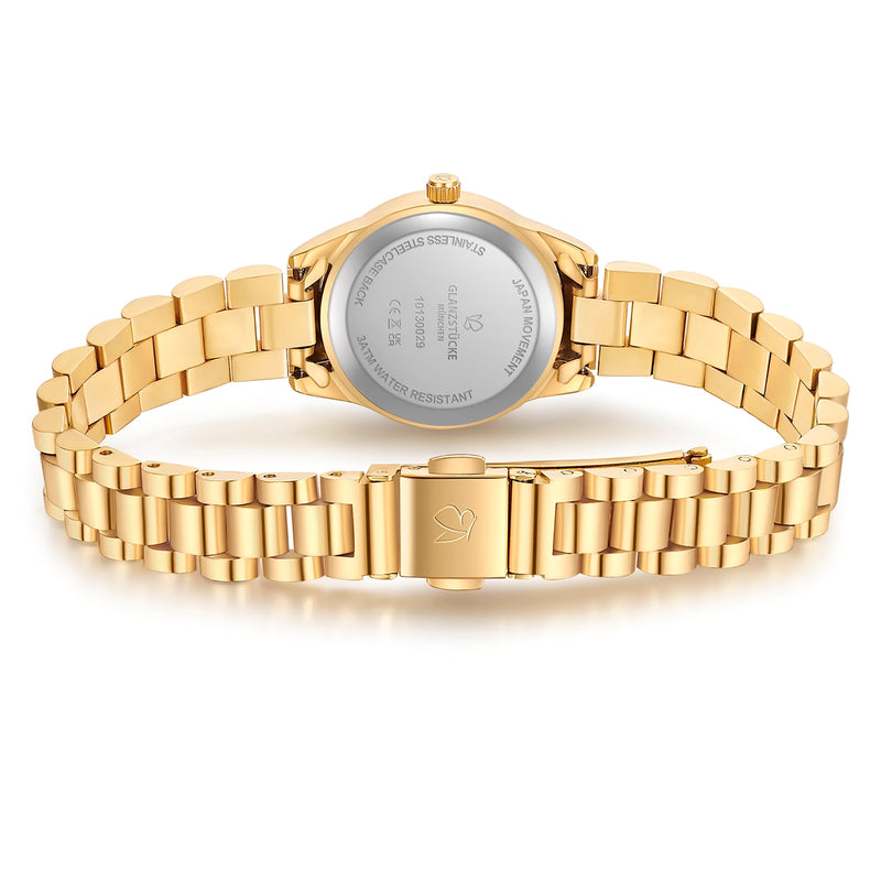 Damen Quarzuhr gelbgold Edelstahl gelbgold