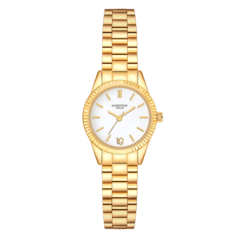 Damen Quarzuhr gelbgold Edelstahl gelbgold