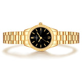 Damen Quarzuhr gelbgold Edelstahl gelbgold