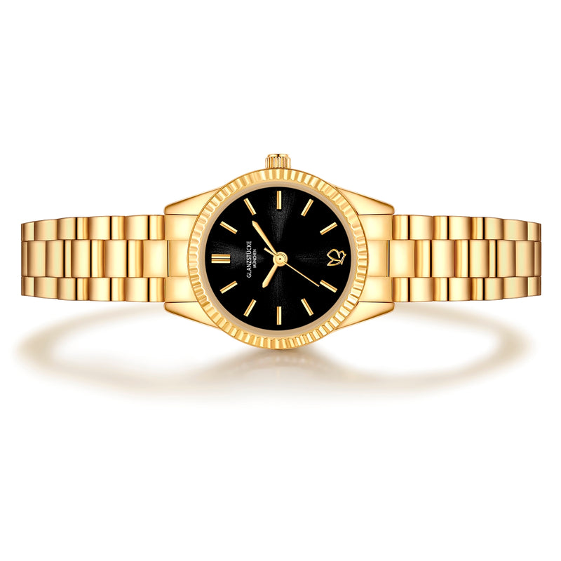 Damen Quarzuhr gelbgold Edelstahl gelbgold