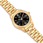 Damen Quarzuhr gelbgold Edelstahl gelbgold