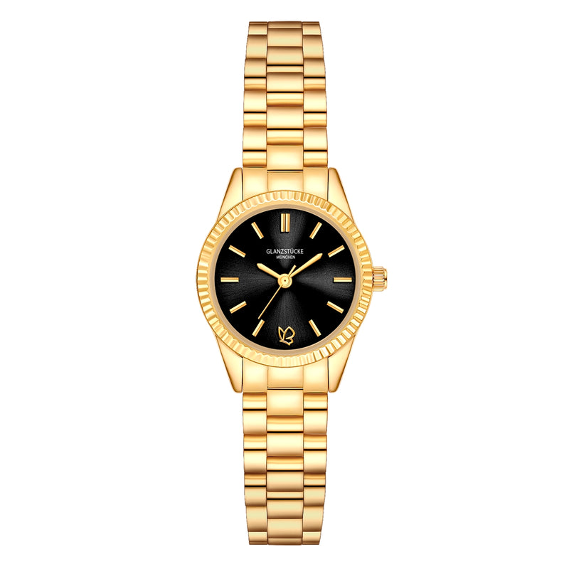 Damen Quarzuhr gelbgold Edelstahl gelbgold
