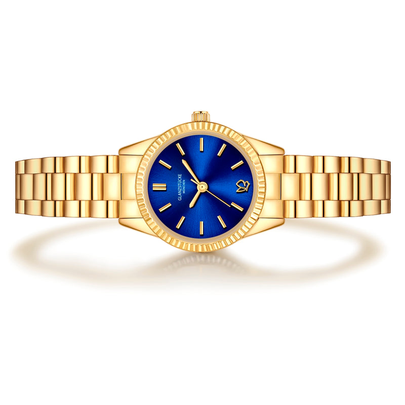Damen Quarzuhr gelbgold Edelstahl gelbgold