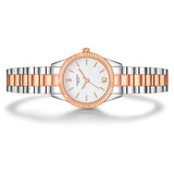 Damen Quarzuhr bicolor Edelstahl bicolor