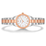 Damen Quarzuhr bicolor Edelstahl bicolor