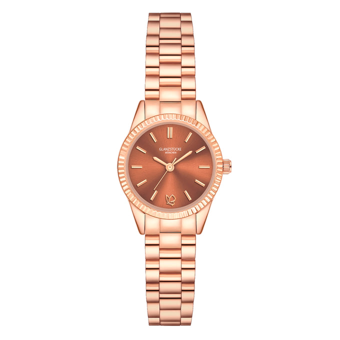 Damen Quarzuhr roségold Edelstahl roségold