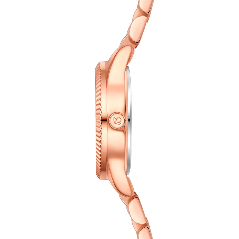 Damen Quarzuhr roségold Edelstahl roségold