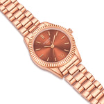 Damen Quarzuhr roségold Edelstahl roségold