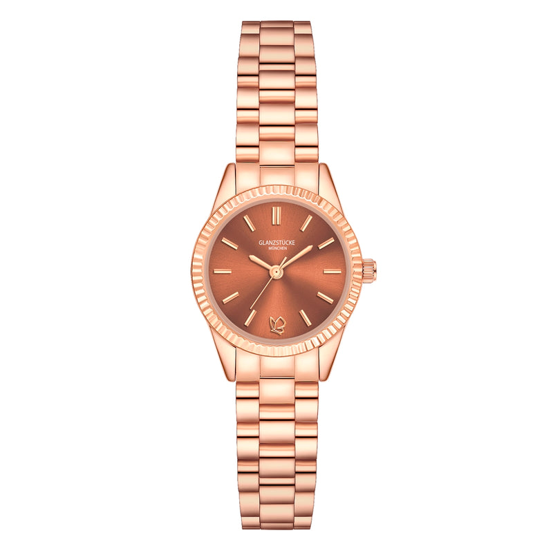 Damen Quarzuhr roségold Edelstahl roségold