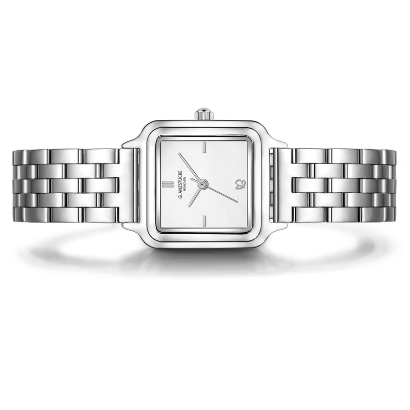 Damen Quarzuhr silber Edelstahl silber