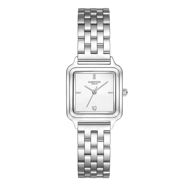 Damen Quarzuhr silber Edelstahl silber
