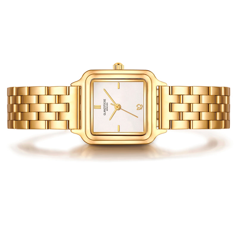 Damen Quarzuhr gelbgold Edelstahl gelbgold
