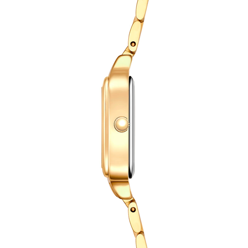 Damen Quarzuhr gelbgold Edelstahl gelbgold