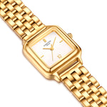 Damen Quarzuhr gelbgold Edelstahl gelbgold