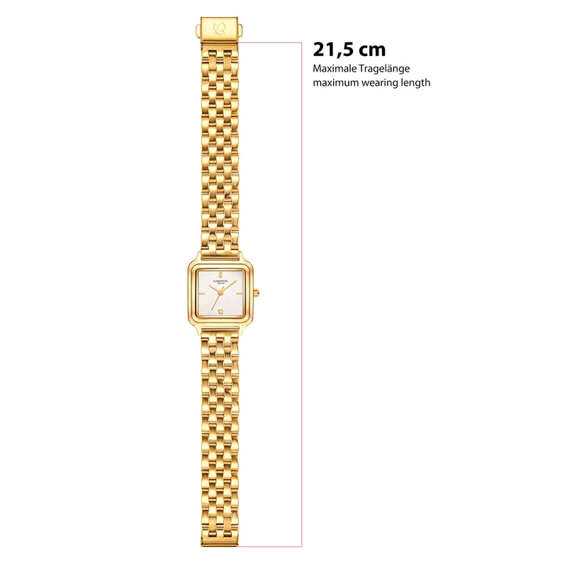 Damen Quarzuhr gelbgold Edelstahl gelbgold