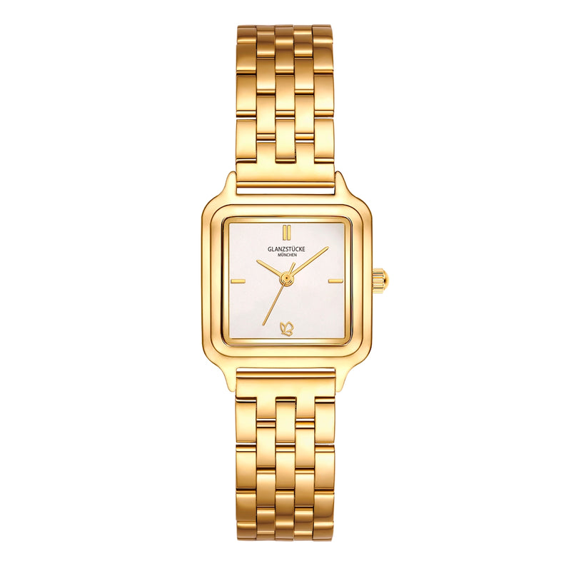 Damen Quarzuhr gelbgold Edelstahl gelbgold
