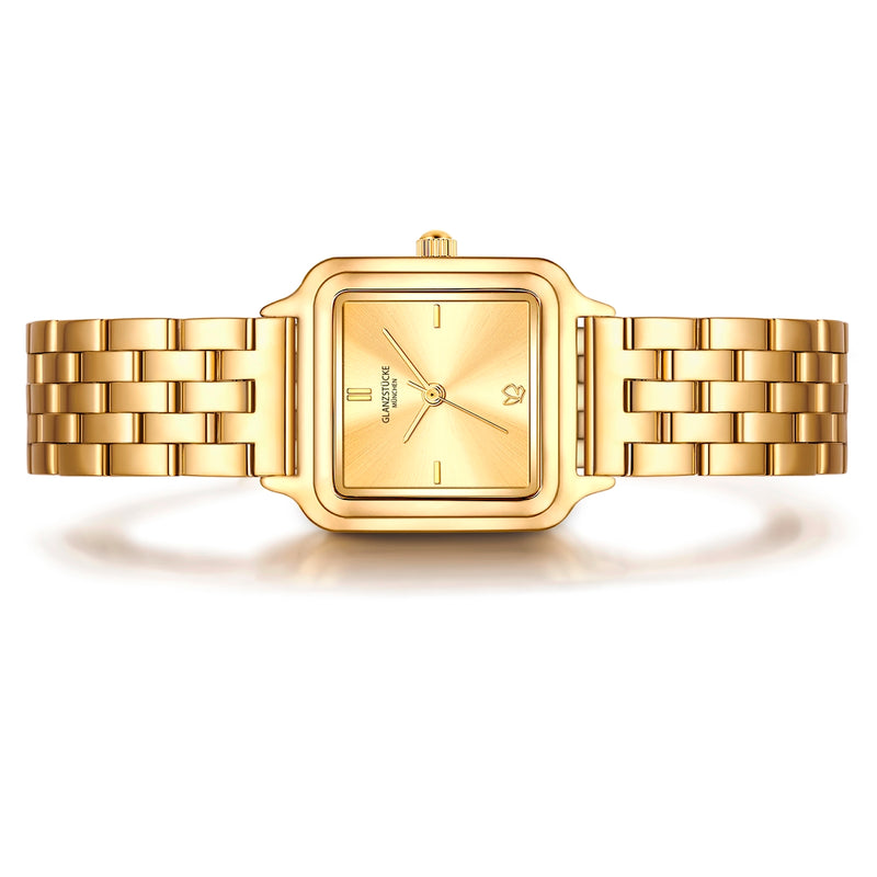 Damen Quarzuhr gelbgold Edelstahl gelbgold