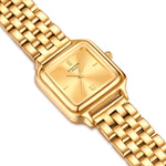 Damen Quarzuhr gelbgold Edelstahl gelbgold
