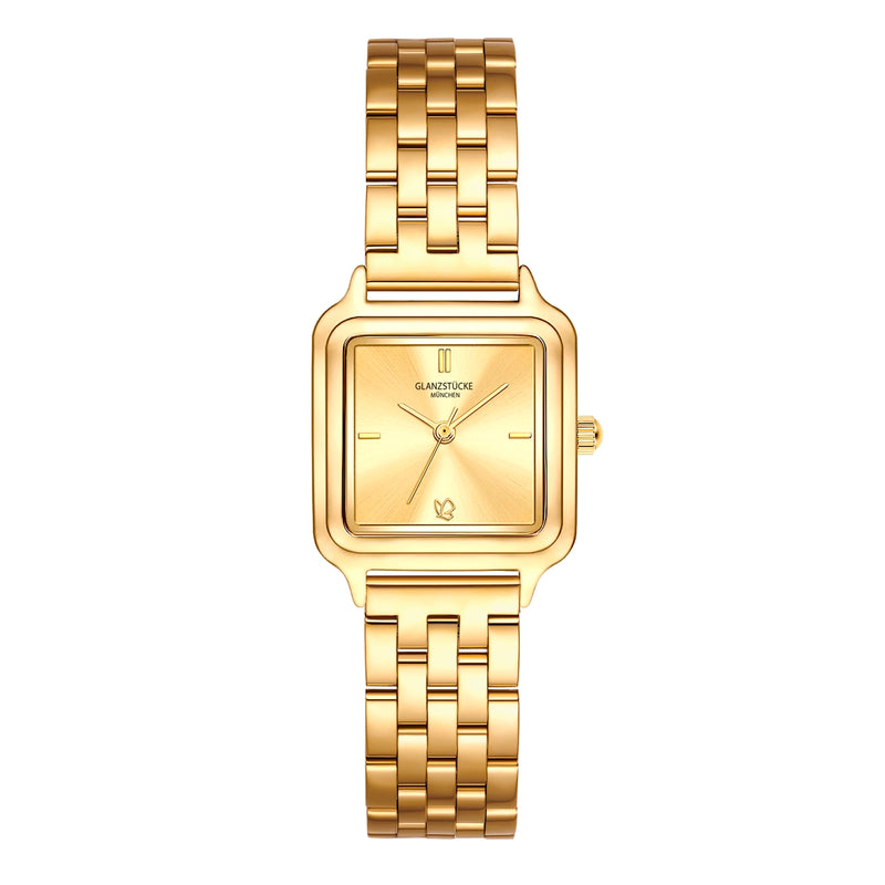 Damen Quarzuhr gelbgold Edelstahl gelbgold