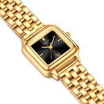 Damen Quarzuhr gelbgold Edelstahl gelbgold