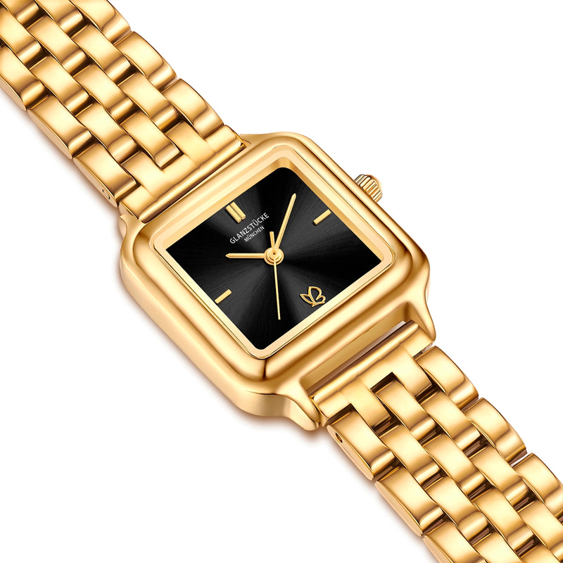 Damen Quarzuhr gelbgold Edelstahl gelbgold
