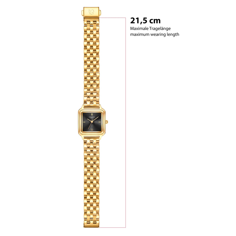 Damen Quarzuhr gelbgold Edelstahl gelbgold