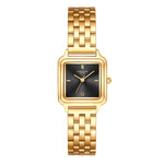 Damen Quarzuhr gelbgold Edelstahl gelbgold