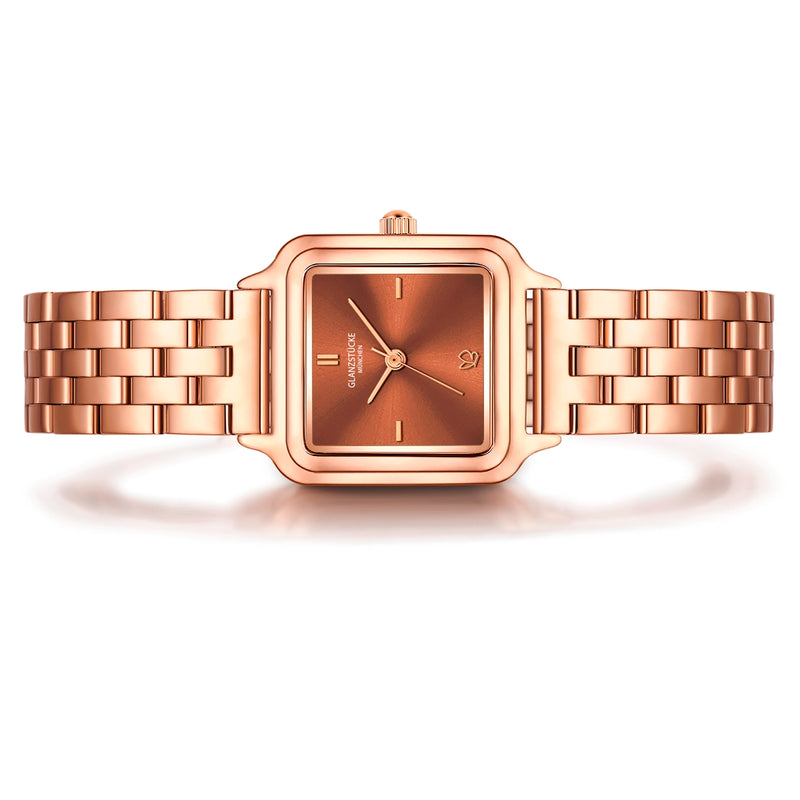 Damen Quarzuhr roségold Edelstahl roségold